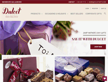 Tablet Screenshot of dulcetgiftbaskets.com